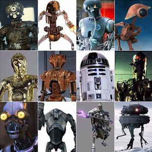 Some of the many droids from the Star Wars universe. #starwars #droids #rogueone #r2d2 #c3po #bb8