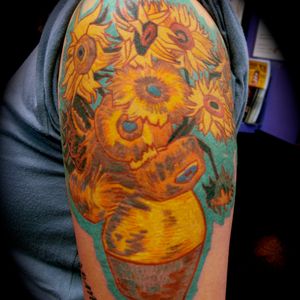 Doze Girassóis Numa Jarra, de Vicent Van Gogh por Graham Chaffee #GrahamChaffee #obrasdearte #art #vicentvangogh #vangogh #dozegirassoisnumajarra #girassol #twelvesunflowersinavase #sunflower