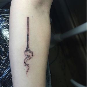 Matchstick tattoo by June Jung. #match #matchstick #matchsticks #stick #sticks