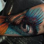 Vibrant Hyper realistic Tattoo by Carlox Angarita @CarloxAngarita #CarloxAngarita #Hyperrealistic #Realistic #Eye #Eyetattoo