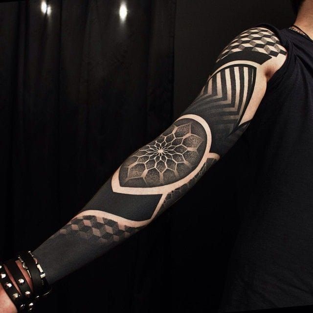 101 Best Geometric Blackout Tattoo Ideas That Will Blow Your Mind  Outsons