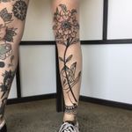 Mudra tattoo by Reece Saville #ReeceSaville #blacktraditional #blackwork #mudra #flower