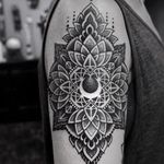 Mandala by Arang Eleven #ArangEleven #mandala #geometric #linework #dotwork #tattoooftheday
