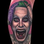 Joker Tattoo by Evan Olin #JaredLeto #Joker #JokerTattoos #SuicideSquad #Portrait #EvanOlin
