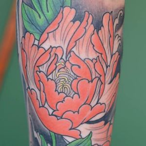 Peony tattoo by James Bull #JamesBull #japanese #asian #peony #peonies #flower