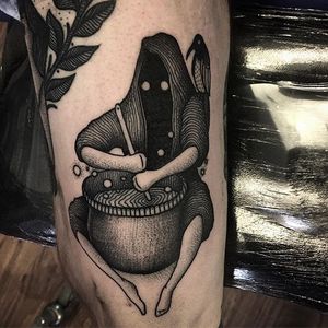Soup Master Tattoo by Will Pacheco #soupmaster #soupmastertattoo #blackwork #blackworktattoo #blackworktattoos #blackink #blackinktattoo #blackworkartist #WillPacheco
