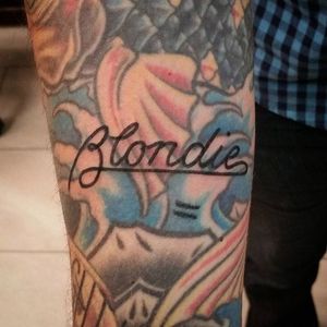 Blast over tattoo by Alex Coulter. #blastover #blondie