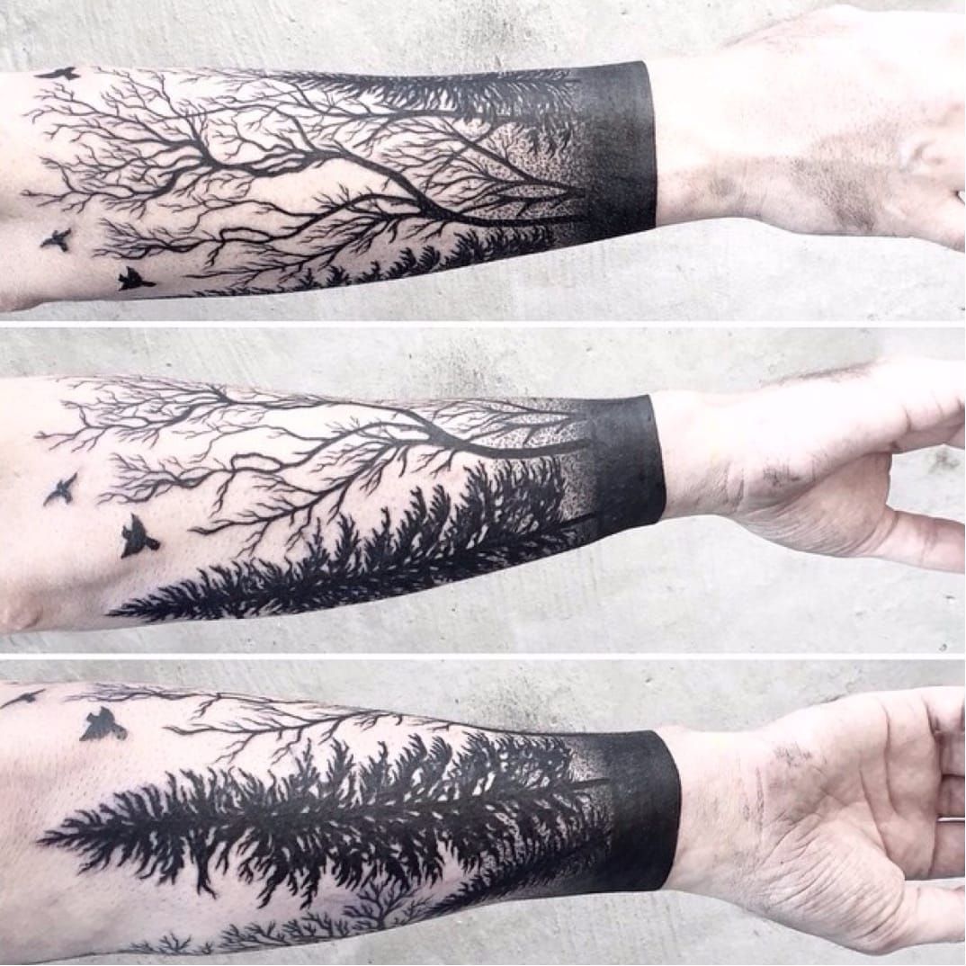 Top 75 Best Tree Silhouette Tattoo Ideas  2021 Inspiration Guide