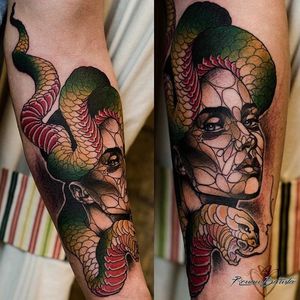 Tattoo by Renan Batista #RenanBatista #traditional #newtraditional #neotraditional #berlinink #portrait #snake