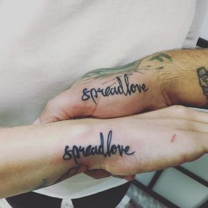 #SpreadLove tattoos by Emrah de Lausbub #EmrahdeLausbub #spreadlove #matchingtattoos