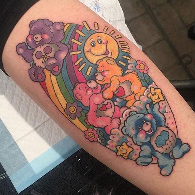 Grumpy Bear fresh and  Karen Awesom  Tattoo Artist  Facebook