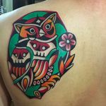 Owl Tattoo by K Lee @KTattooing #KLee #KTattooing #Neotraditional #Traditional #Seoul #Korea #Owl