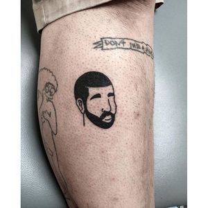 Minimalist Drake tattoo by moonchamps in Instagram. #drake #music #rapper #celebrity #fan #minimalist