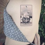 Surrealism box tattoo by Charley Gerardin. #CharleyGerardin #box #portrait #contemporary #pointillism #blackwork #dotwork #handpoke #surrealism