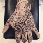 Octopus Tattoo by Ganji #octopus #japaneseoctopus #japanese #darkjapanese #blackwork #japaneseblackwork #threetides #Ganji #GanjiBang