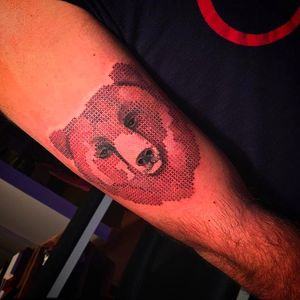Bear Head Tattoo by Eva #stitch #crossstitch #style #eva #bear