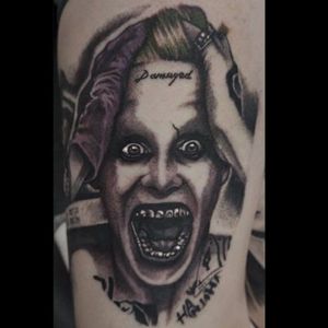 Joker Tattoo by Edoardo Sacerdoti #JaredLeto #Joker #JokerTattoos #SuicideSquad #Portrait #EdoardoSacerdoti