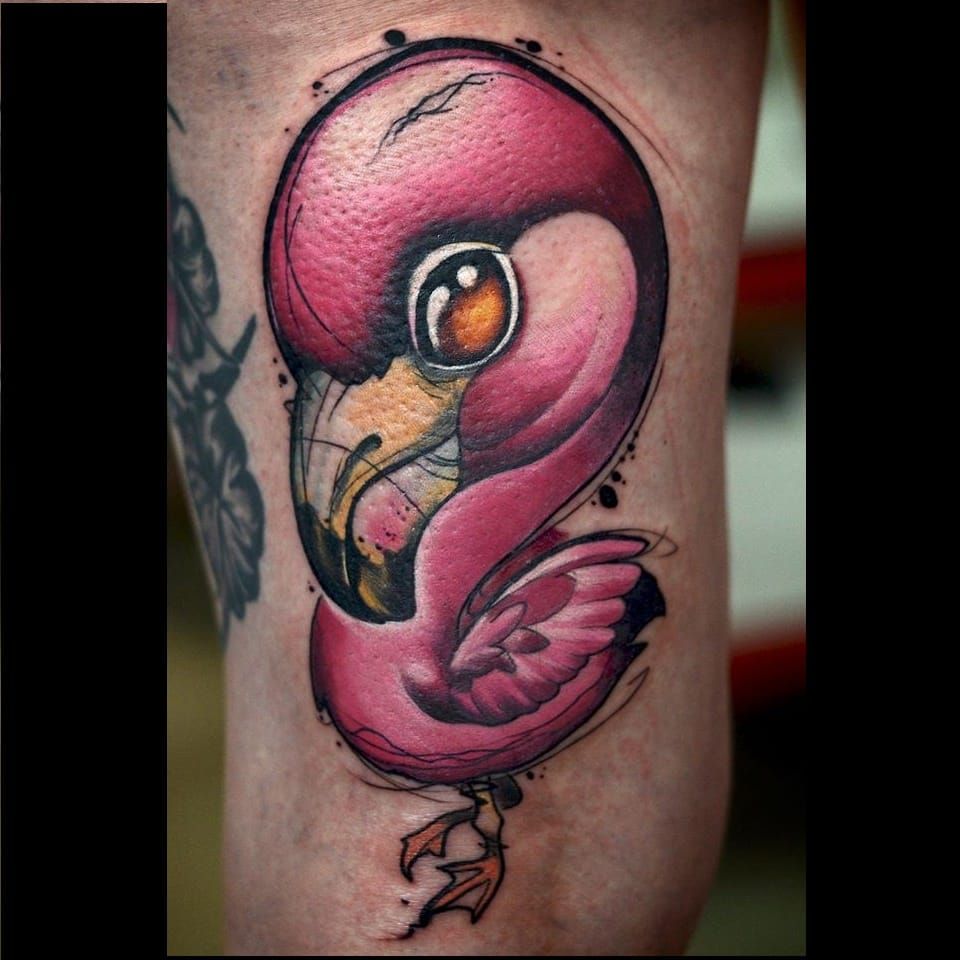Pink Flamingo by Kevin Moore TattooNOW