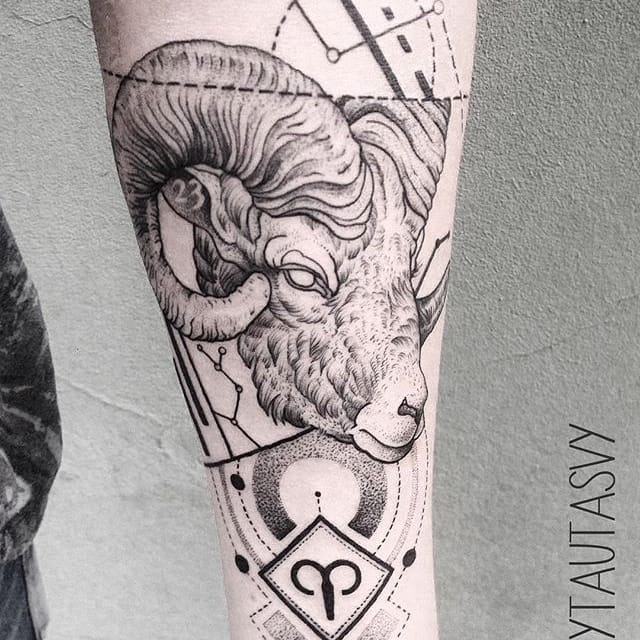 black ram tattoo