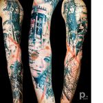 Sleeve by Paul Talbot #Postmodern #Abstract #PostmodernTattoos #ContemporaryTattoos #ModernTattoos #ArtisticTattoos #PaulTalbot #sleeve  #contemporary #modern #artistic