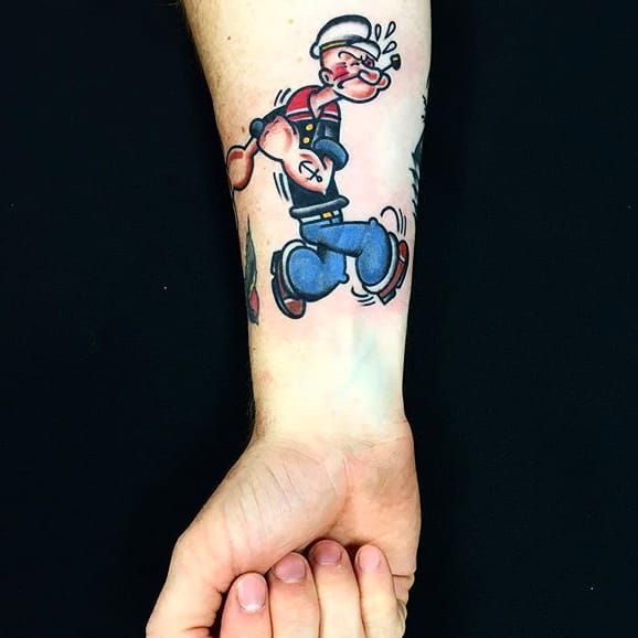popeye the sailor man anchor tattoo