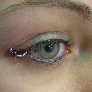 Yes, some people really do dig this. If you're into it, seek medical advice first. #eyelid #piercing