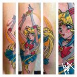 Sailor Moon tattoo by Issa #Issa #anime #japanese #manga #japan #SailorMoon