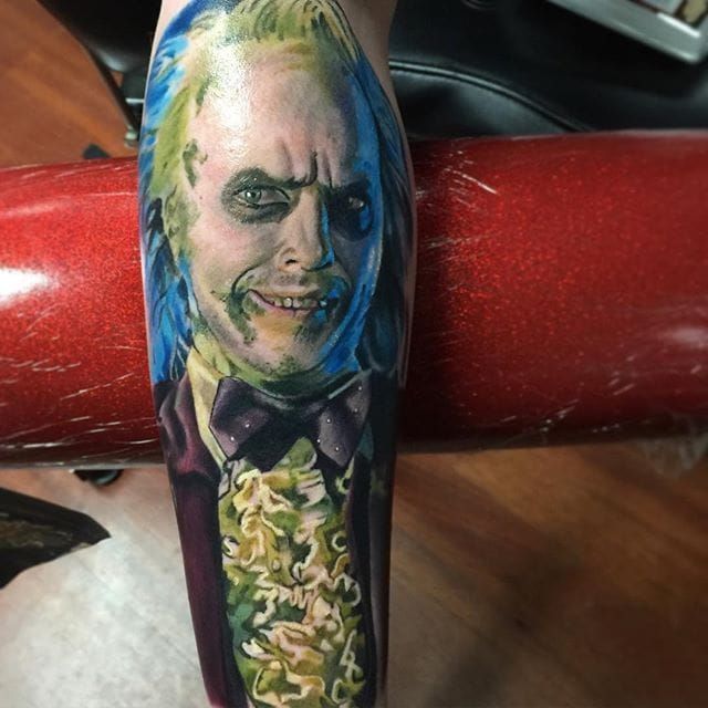 michael keaton beetlejuice tattoo