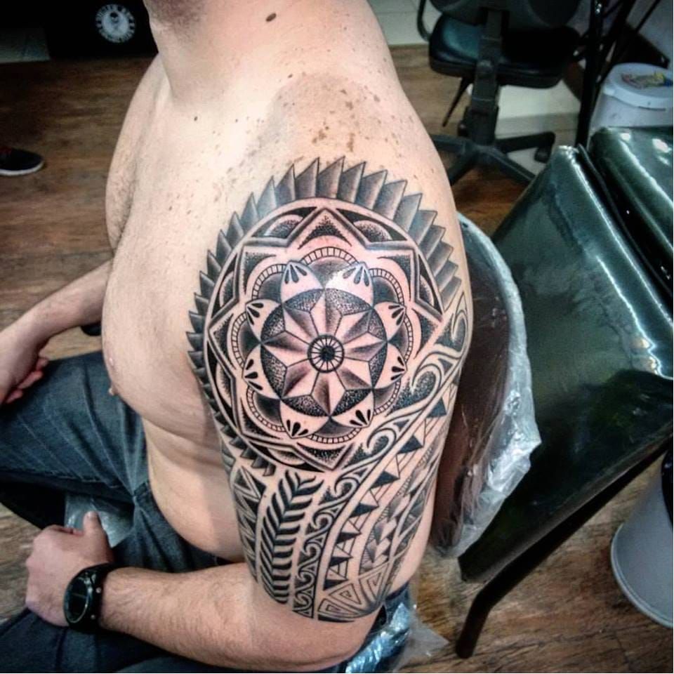 Tattoo uploaded by Lindelle • Freehand Polynesian Tribal Full Sleeve Tattoo  • Tattoodo