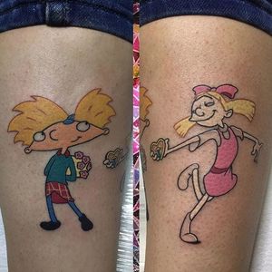 Hey, Arnold! Tattoos of Everyone's Favorite Football Head (via IG—patriciovarassaavedra) #HeyArnold #Nickelodeon #Cartoon #Nicktoon