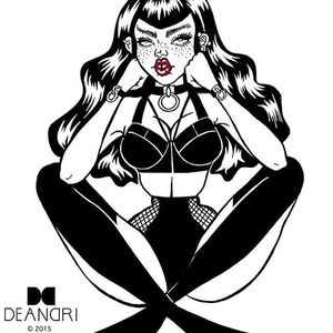 Pin up by Deanna Richmond (via IG-dearich) #artshare #illustration #fineart #goth #deandri