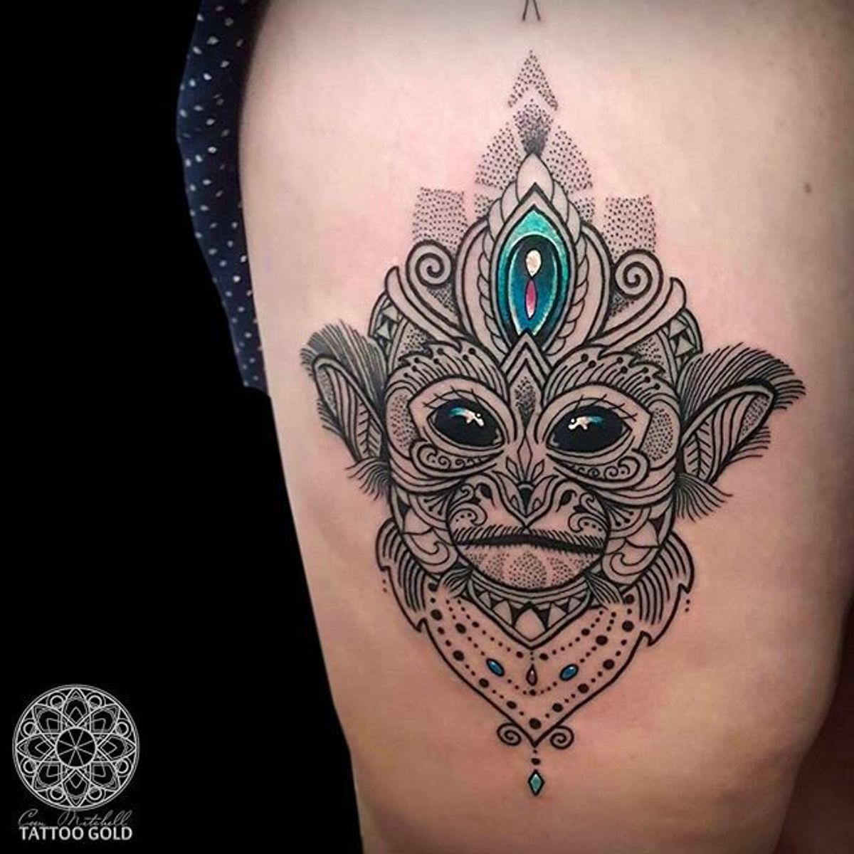 Tattoo uploaded by rcallejatattoo • Monkey tattoo done by Coen Mitchell. #coenmitchell #details #geometric • Tattoodo Tattoo uploaded by rcallejatattoo • Monkey tattoo done by Coen Mitchell. #coenmitchell #details #geometric • Tattoodo