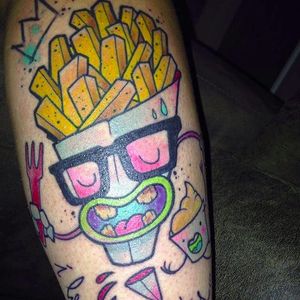 Cool fries and mayonnaise friend (via IG -- chafizz) #fry #fries #frenchfries #frytattoo #friestatoo #frenchfrytattoo #frenchfriestattoo