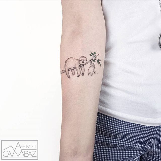 20 Sweet Sloth Tattoos That Are Too Cute To Handle  CafeMomcom
