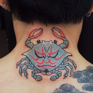 Heikegani Tattoo by Mutsuo #heikegani #heikeganitattoo #japanesecrab #japanesecrabtattoo #japanese #crab #Mutsuo