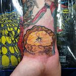 Amber Tattoo by Zac Kinder #amber #ambertattoo #mosquito #mosquitotattoo #fossil #jurassicpark #jurassicparktattoo #ZacKinder