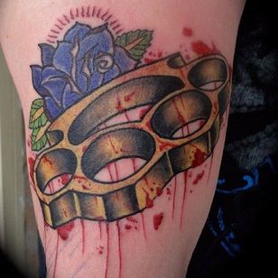 10 Tough Brass Knuckles Tattoos • Tattoodo