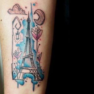 #Eiffeltower #CharlotteChadeau #watercolor #graphic