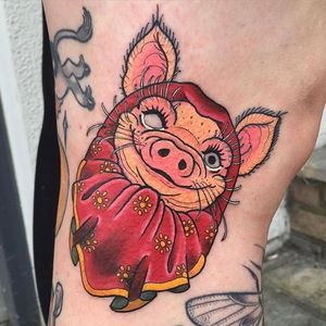 Pig Daruma Tattoo by Will Sparling #daruma #darumadoll #japanesedoll #japaneseart #WillSparling