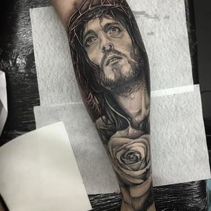 Tatuaje de Jesús por Andy Blanco