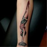 Traditional diver tattoo via Pinterest #swimmer #traditional #colorful #diver #swim #sport