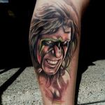 Ultimate Warrior Tattoo, artist unknown #UltimateWarrior #WWE #wrestling #portrait