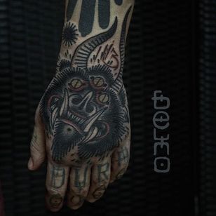 Monster Tattoo by Belmir Huskic #monster #monstertattoo #traditional #traditioneltattoo #darktraditional #darktattoos #oldschool #darkartists #BelmirHuskic