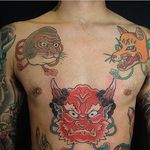 Saru Tattoo by Santu Altamirano #Saru #SaruMask #SaruTattoo #JapaneseMask #JapaneseTattoo #SantuAltamirano #Japanese
