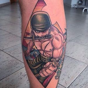 Tattoo uploaded by Ross Howerton • Roronoa Zoro from One Piece by ...