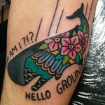Hitchhikers Guide To The Galaxy Tattoo by Sunni Muffinson #traditional #popculture #SunniMuffinson