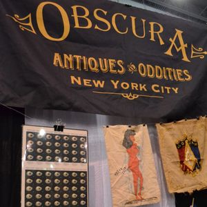 The Obscura Antiques booth at the Philadelphia Tattoo Arts Convention. (photo by Katie Vidan) #obscuraantiques #oddities #philadelphiatattooconvention