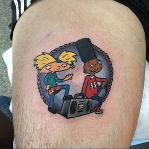 Hey, Arnold! Tattoos of Everyone's Favorite Football Head (via IG—thetattshop) #HeyArnold #Nickelodeon #Cartoon #Nicktoon