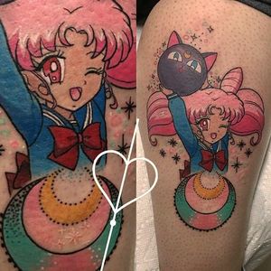 Cute anime tattoo. #SaraiTapia #cute #anime #popculture #kawaii