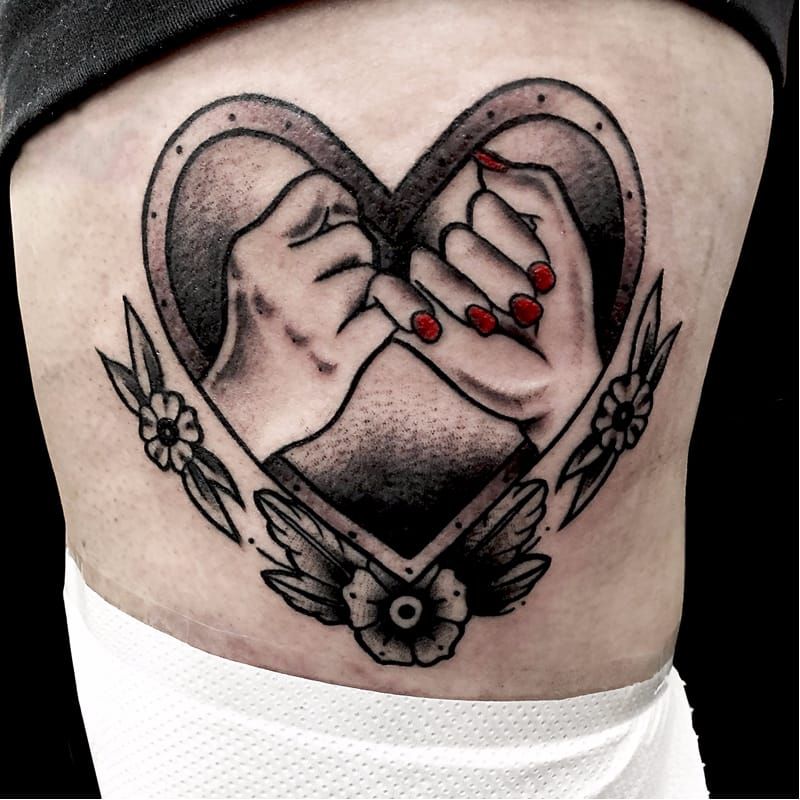 Pinky Promise Heart Temporary Tattoo  Etsy